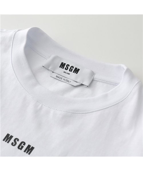 MSGM(MSGM)/MDM100 半袖 Tシャツ カットソー クルーネック 丸首 ちびロゴ カラー2色 レディース/img05