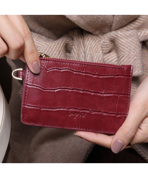 Ungrid(アングリッド)/アングリッド Ungrid 財布 ミニ財布 コインケース レディース MAD CROCO CARD CASE ブラック アイボリー グレー ベージュ カーキ ブ/img17