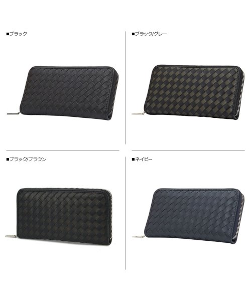 VANQUISH(ヴァンキッシュ)/ヴァンキッシュ VANQUISH 財布 長財布 メンズ ラウンドファスナー LAMB LEATHER LONG WALLET ブラック グレー ネイビー ダーク/img02