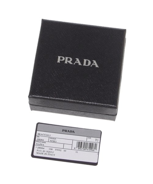 PRADA(プラダ)/プラダ ブレスレット アクセサリー ナッパレザー バングル ブラック メンズ PRADA 2IB364 038 F0002/img06