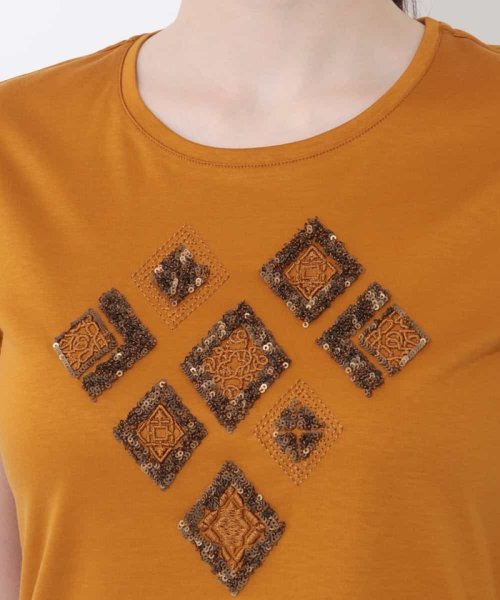 CHRISTIAN AUJARD(クリスチャン・オジャール)/オーガニックコットン刺繍Tシャツ/img04