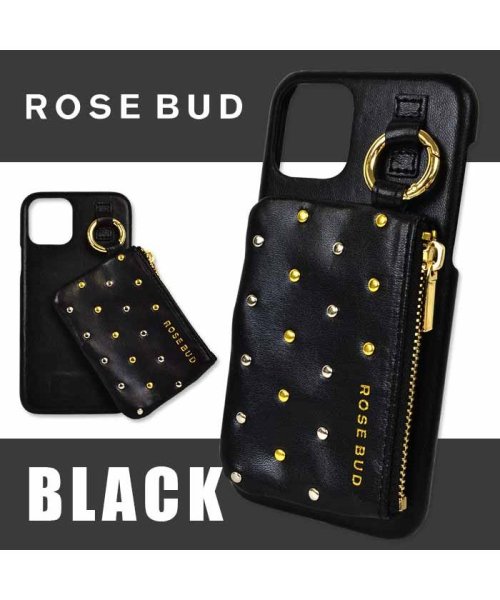 ROSE BUD(ローズバッド)/iphoneケース iPhone11Pro ローズバッド ROSEBUD コインケース付き背面ケース ブラック iphone11pro/img05