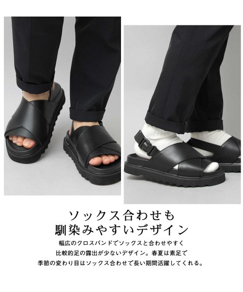 glabella(グラベラ)/glabella / グラベラ / 厚底 ボリューム クロスバンド バックストラップサンダル / フェイクレザー サンダル / プラットフォームソール/img05