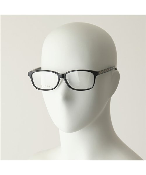GUCCI(グッチ)/【GUCCI(グッチ)】GG0386OA 眼鏡 フレーム 伊達メガネ OPTIC スクエア型 ロゴ 004/BLACK－TRANSPARENT メンズ レディー/img01