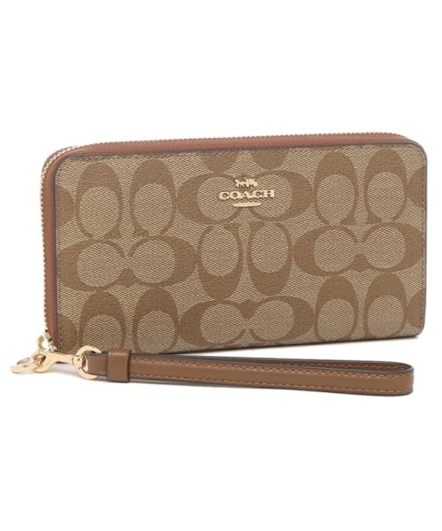 COACH(コーチ)/コーチ アウトレット 長財布 SIGNATURE ベージュ ブラウン レディース COACH C4452 IME74/img01