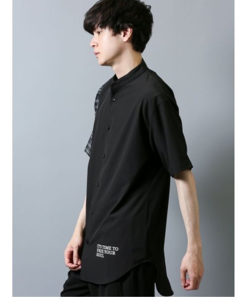 semanticdesign(セマンティックデザイン)/切替バンドカラー 半袖BIGシャツ/img01