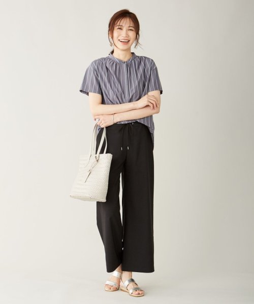 J.PRESS LADIES（LARGE SIZE）(J．プレス　レディス（大きいサイズ）)/【洗える】ドライタッチツイルストレッチ ワイドパンツ/img02