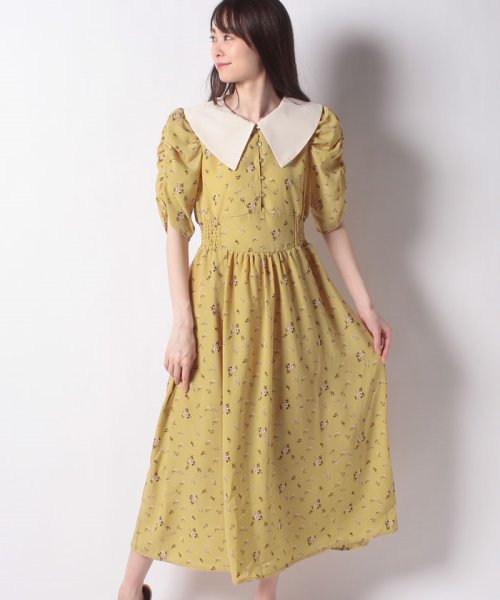 セール 花柄白衿パワショルワンピース オリーブデオリーブ Olive Des Olive Magaseek セール 花柄白衿パワショルワンピース オリーブデオリーブ Olive Des Olive Magaseek
