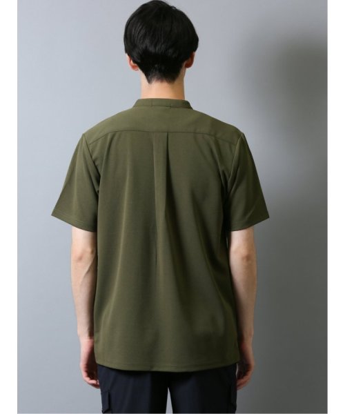 TAKA-Q(タカキュー)/カットジョーゼット バンドカラー半袖シャツ/img02