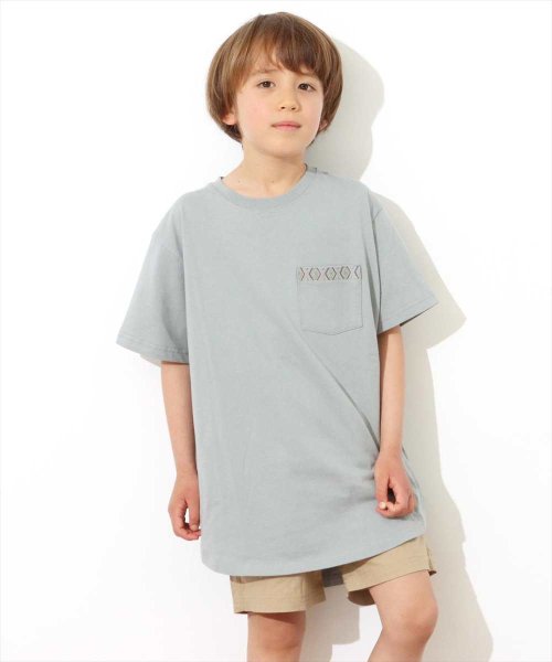 anap mimpi(アナップミンピ)/【KIDS】オルテガ刺繍ラウンドヘムビックTシャツ/img13