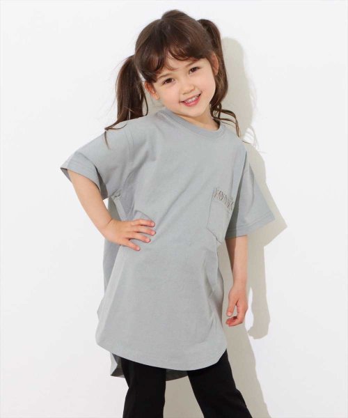 anap mimpi(アナップミンピ)/【KIDS】オルテガ刺繍ラウンドヘムビックTシャツ/img14