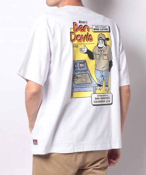 BEN DAVIS(BEN DAVIS)/【BEN DAVIS】 ベンデイビス 「HERE’S」バックプリント ビッグシルエット半袖Tシャツ/img14
