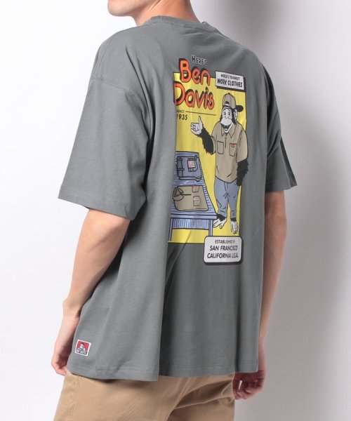 BEN DAVIS(BEN DAVIS)/【BEN DAVIS】 ベンデイビス 「HERE’S」バックプリント ビッグシルエット半袖Tシャツ/img15