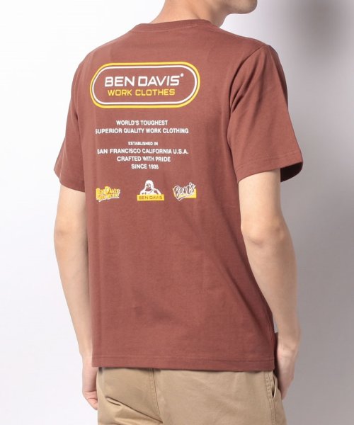 BEN DAVIS(BEN DAVIS)/【BEN DAVIS】 ベンデイビス ブランドバナーバックプリント半袖Tシャツ/img13