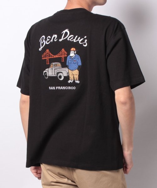 BEN DAVIS(BEN DAVIS)/【BEN DAVIS】 ベンデイビス ルードエンブレムバックプリント ビッグシルエット半袖Tシャツ/img14