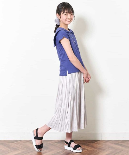 a.v.v(KID'S)(アー・ヴェ・ヴェキッズ)/[100－130]【接触冷感】セーラーカラーカットソー[WEB限定サイズ]/img10