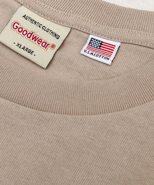 Goodwear(グッドウェア)/Goodwear グッドウェア USAコットン ポケット付き Tシャツ 半袖 スーパービッグシルエット オーバーサイズ/img02