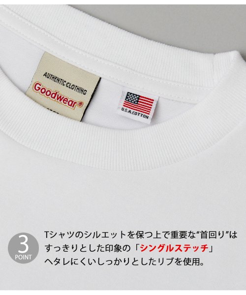 Goodwear(グッドウェア)/【Goodwear/グッドウェア】USAコットンポケット付きTシャツ/吸水速乾/半袖/ビッグシルエット/img04