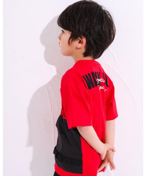 WASK(ワスク)/配色 ポケット ロゴプリント ビッグ 半袖 Tシャツ (100~160cm)/img03