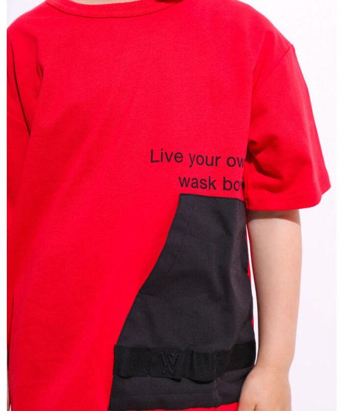 WASK(ワスク)/配色 ポケット ロゴプリント ビッグ 半袖 Tシャツ (100~160cm)/img04