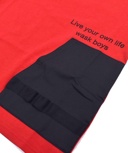 WASK(ワスク)/配色 ポケット ロゴプリント ビッグ 半袖 Tシャツ (100~160cm)/img08