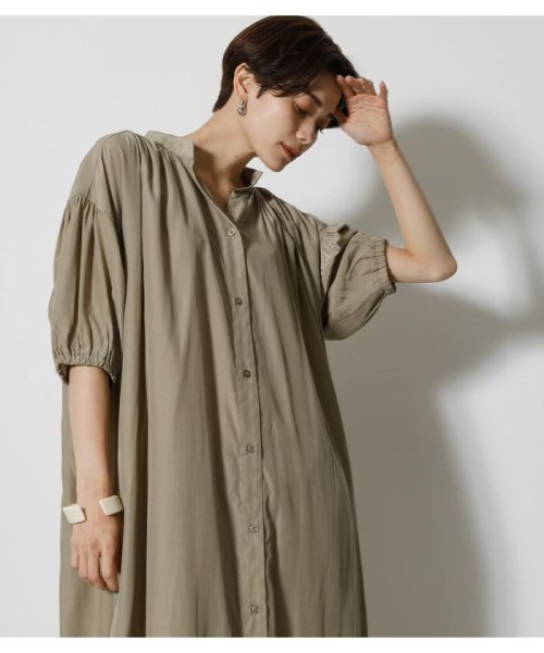 AZUL by moussy(アズールバイマウジー)/GATHER SLEEVE SHIRT/img10