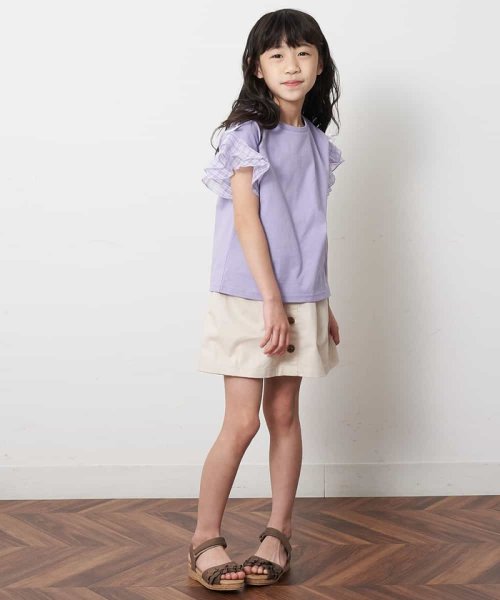 a.v.v(KID'S)(アー・ヴェ・ヴェキッズ)/[100－130]【接触冷感】シアーフリルカットソー[WEB限定サイズ]/img04