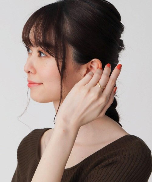 K18ダイヤモンド V字リング 