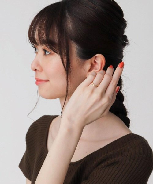 K18ダイヤモンド V字リング 