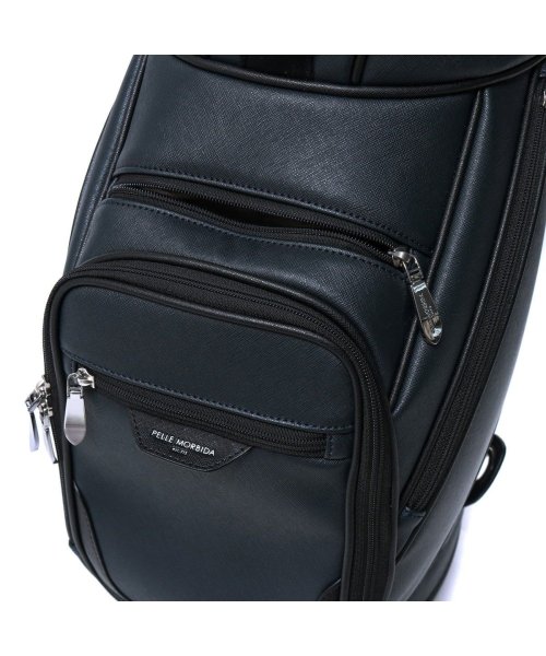 ペッレモルビダ キャディバッグ PELLE MORBIDA GOLF ゴルフ スタンド 9型 47インチ スタンド キャディーバッグ PG001 スタンド ジップポケット ×1