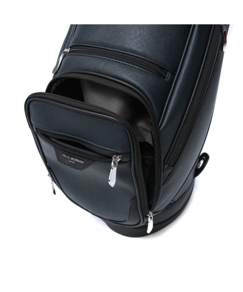 ペッレモルビダ キャディバッグ PELLE MORBIDA GOLF ゴルフ スタンド 9型 47インチ スタンド キャディーバッグ PG001 スタンド ジップポケット ×1