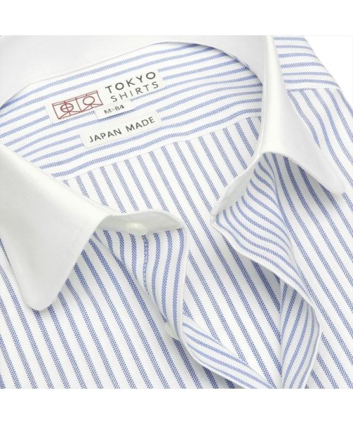 TOKYO SHIRTS(TOKYO SHIRTS)/【国内縫製】形態安定 ラウンド 綿100% 長袖ビジネスワイシャツ/img04