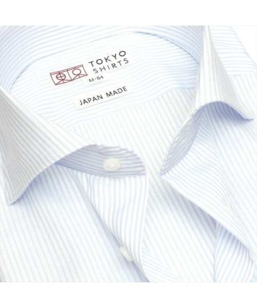 TOKYO SHIRTS(TOKYO SHIRTS)/【国内縫製】形態安定 ホリゾンタルワイド 綿100% 長袖ビジネスワイシャツ/img04