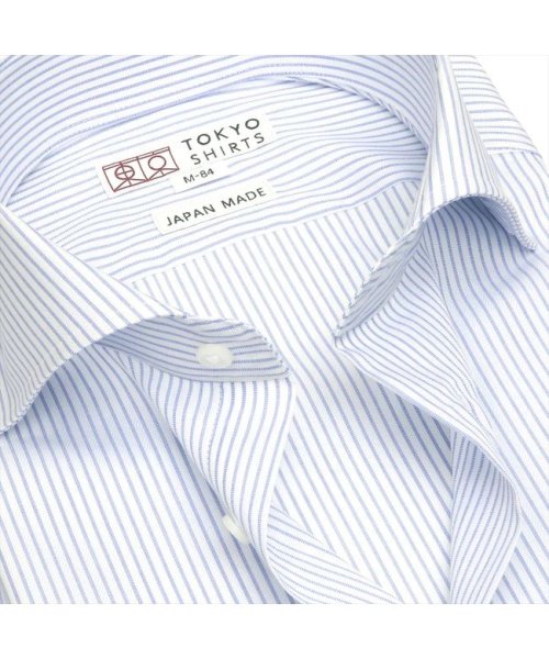 TOKYO SHIRTS(TOKYO SHIRTS)/【国内縫製】形態安定 ホリゾンタルワイド 綿100% 長袖ビジネスワイシャツ/img04