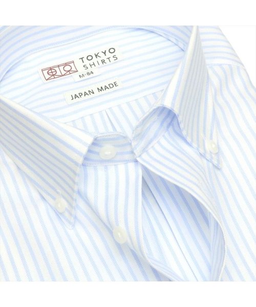 TOKYO SHIRTS(TOKYO SHIRTS)/【国内縫製】形態安定 ボタンダウン 綿100% 長袖ビジネスワイシャツ/img04