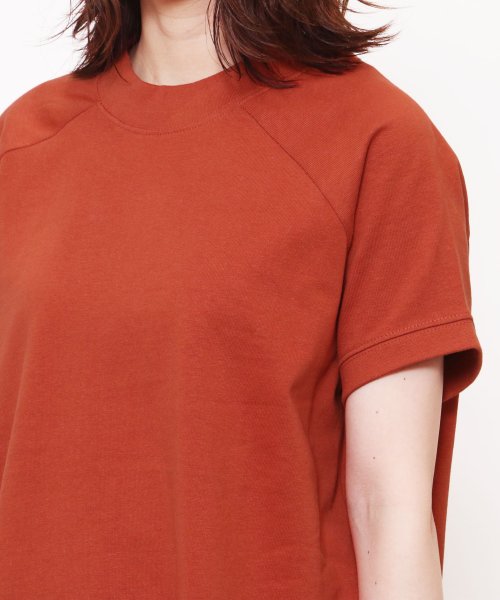 ラグランtシャツ レディース トップス 厚手生地 ハイネック 半袖 Tシャツ カットソー ミリアンデニ Mili An Deni Magaseek