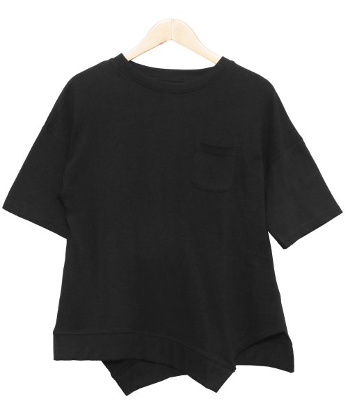 mili an deni(ミリアンデニ)/BIGTシャツ レディース トップス イレギュラーヘム ポケット付き 半袖 tシャツ カットソー/img03