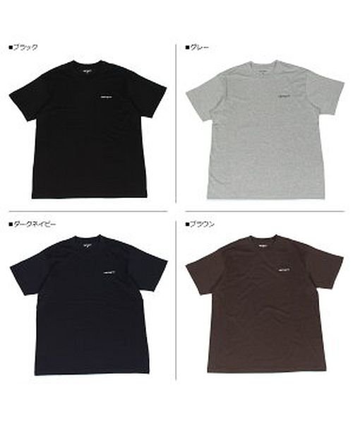 カーハート Carhartt Wip Tシャツ メンズ 半袖 無地 Ss Script Embroidery T Shirt ブラック グレー ダーク ネイビー カーハート Carhartt Magaseek