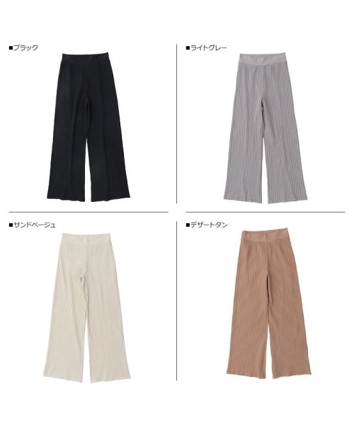 Hanes(ヘインズ)/ヘインズ Hanes パンツ ワイドパンツ レディース RIB WIDE PANTS ブラック グレー ベージュ ブラウン 黒 HW9－R322/img05