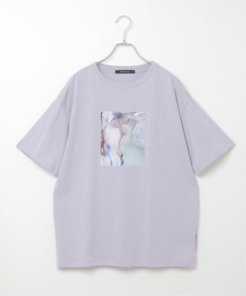 VENCE　EXCHANGE(ヴァンス　エクスチェンジ)/【お昼の人気番組紹介商品】マーブルガラフロントプリントＴシャツ/img04