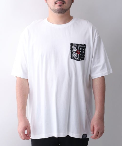 MARUKAWA(大きいサイズのマルカワ)/【OUTDOOR PRODUCTS】アウトドアプロダクツ 大きいサイズ ペイズリー ポケット 付き 半袖Tシャツ/img01