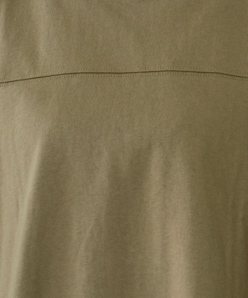 coen(coen)/UVカット機能付きシャツテールチュニックフットボールTシャツ/img24