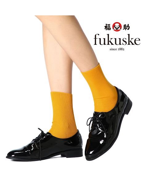 fukuske(フクスケ)/福助 公式 靴下 レディース fukuske ゆったりサポート クルー丈 ソックス 3363－450<br>23－24cm 人気 フィット 伸びる 無地 ベーシ/img01