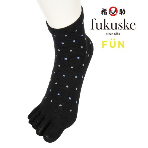 fukuske FUN(フクスケ ファン)/福助 公式 レディース fukuske FUN ドット 5本指 クルー丈 ソックス/img01