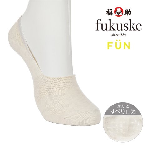 fukuske FUN(フクスケ ファン)/福助 公式 レディース fukuske FUN 3Dフィットカバー 無地 深履き カバーソックス/img01