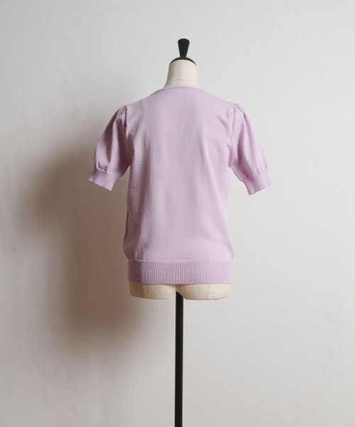 tocco closet(トッコクローゼット)/フラワー刺繍スカラネックシャリ感ニットプルオーバー/img21