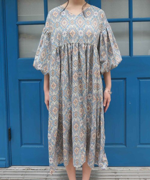 セール コーナーズ Lowybycorners エスニックバルーンスリーブワンピース Magaseek