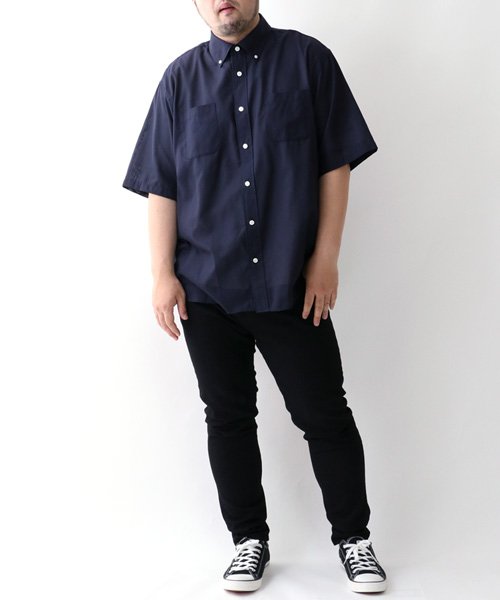 MARUKAWA(大きいサイズのマルカワ)/ 大きいサイズ 2L 3L 4L 5L 半袖 ボタンダウンシャツ メンズ カジュアル パナマ織り /img11