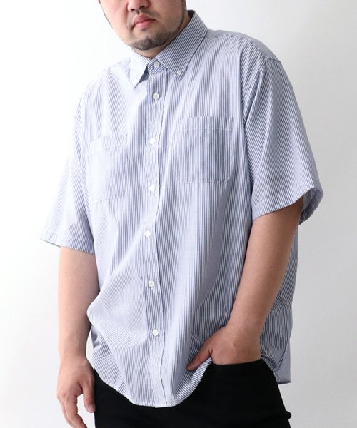 MARUKAWA(大きいサイズのマルカワ)/ 大きいサイズ 2L 3L 4L 5L 半袖 ボタンダウンシャツ メンズ カジュアル パナマ織り /img13