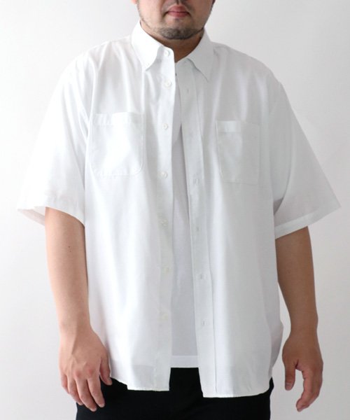 MARUKAWA(大きいサイズのマルカワ)/ 大きいサイズ 2L 3L 4L 5L 半袖 ボタンダウンシャツ メンズ カジュアル パナマ織り /img14